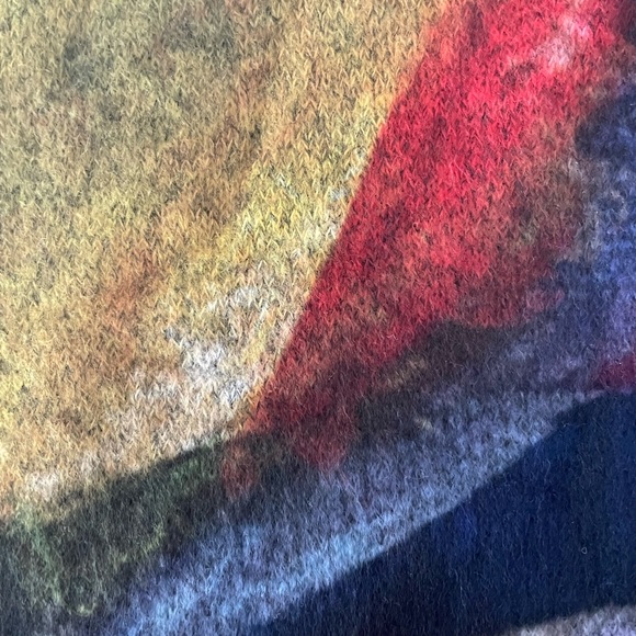 NWT Lily London Vibrant Abstract Watercolor Knit Sweater Tunic style Size S - Picture 5 of 10